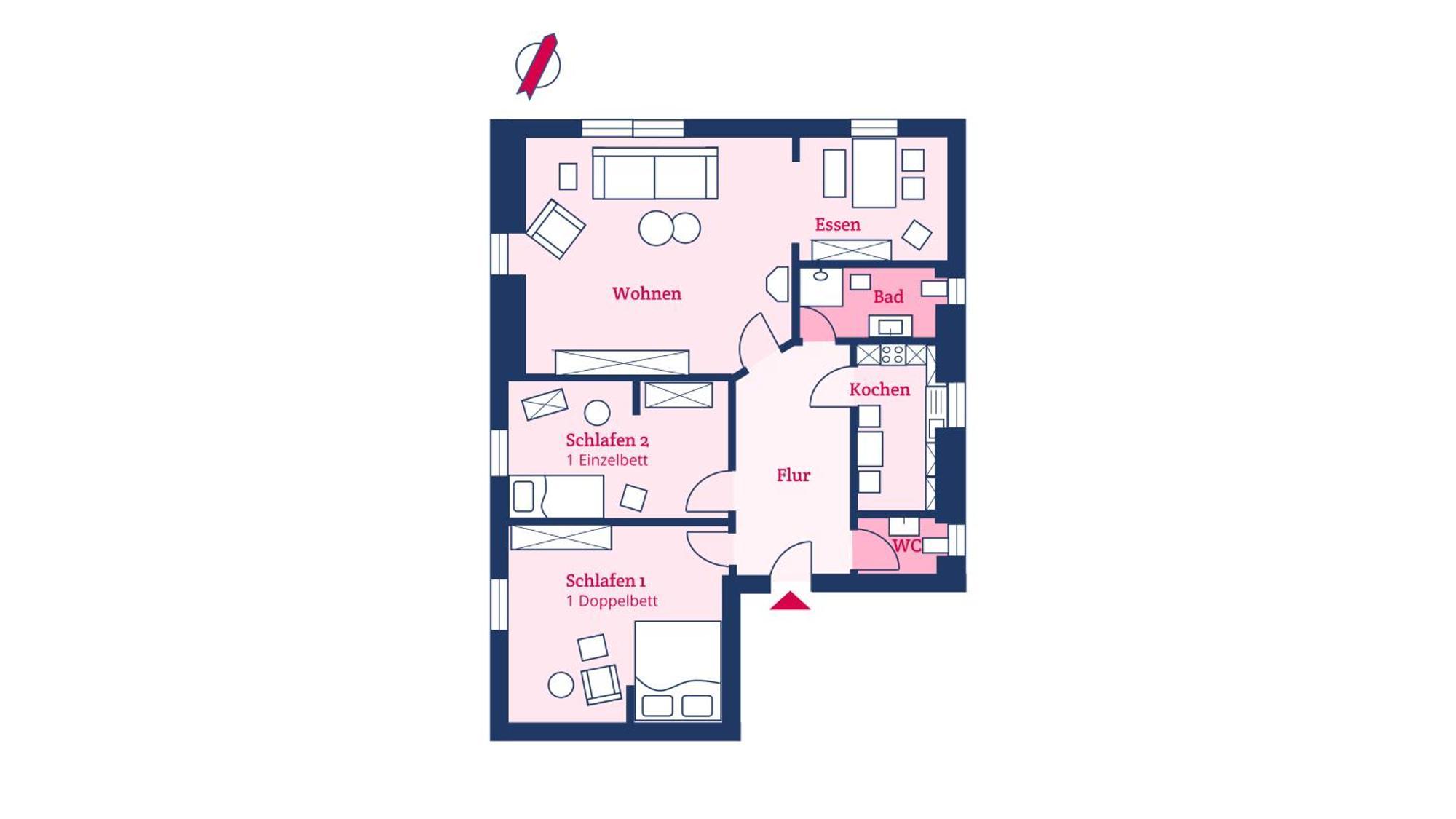 Haus Otto Wohnung 5 Wyk auf Föhr Eksteriør bilde